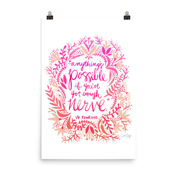 Anything’s Possible – Pink Ombré Palette • Art Print