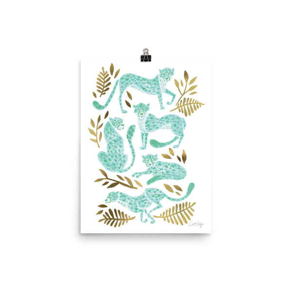 Cheetah Collection - Mint Gold