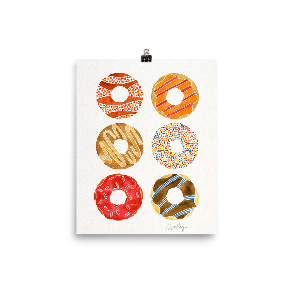 Half Dozen Donuts – Rainbow Palette • Art Print