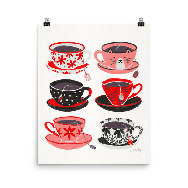 Tea Time - Red and Black