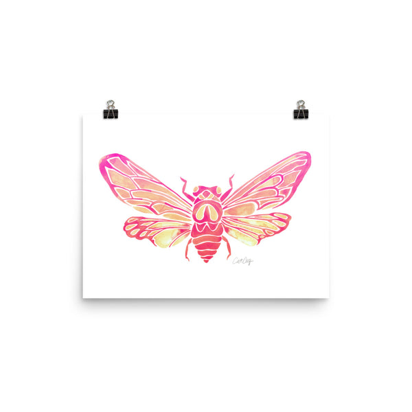 Summer Cicada – Pink Palette • Art Print