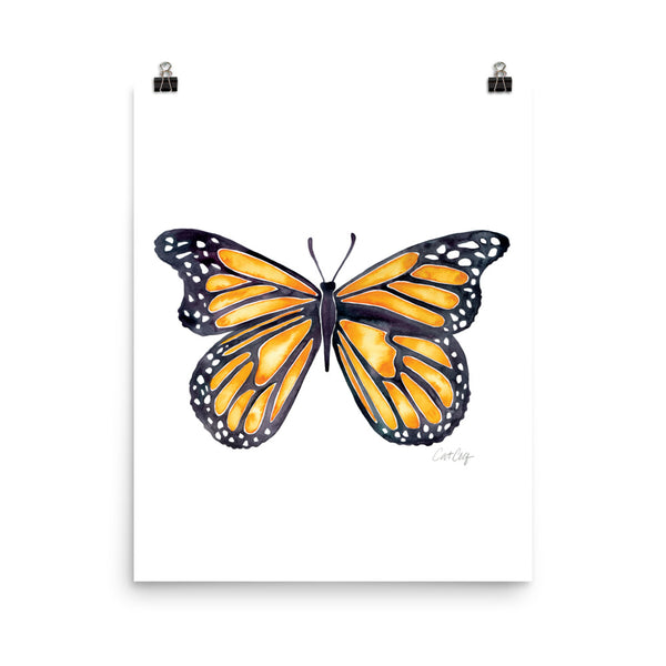 Butterfly – Monarch Orange Palette • Art Print