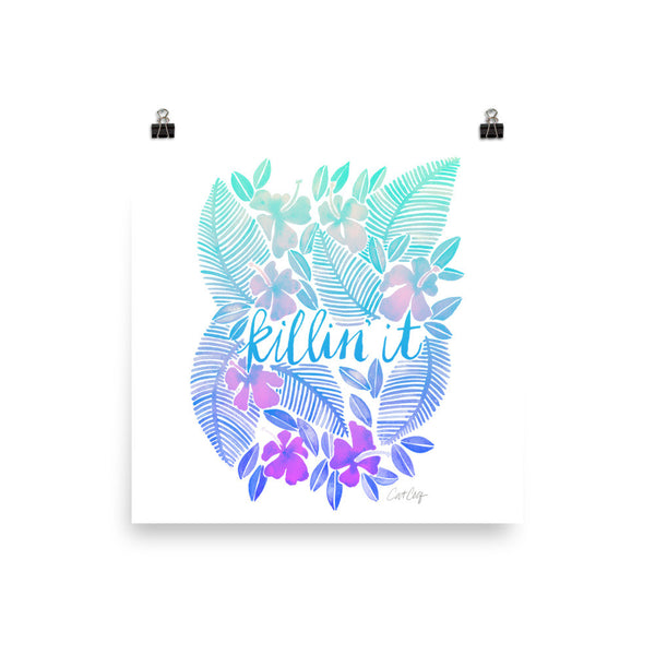 Killin' It – Turquoise Ombré Palette • Art Print