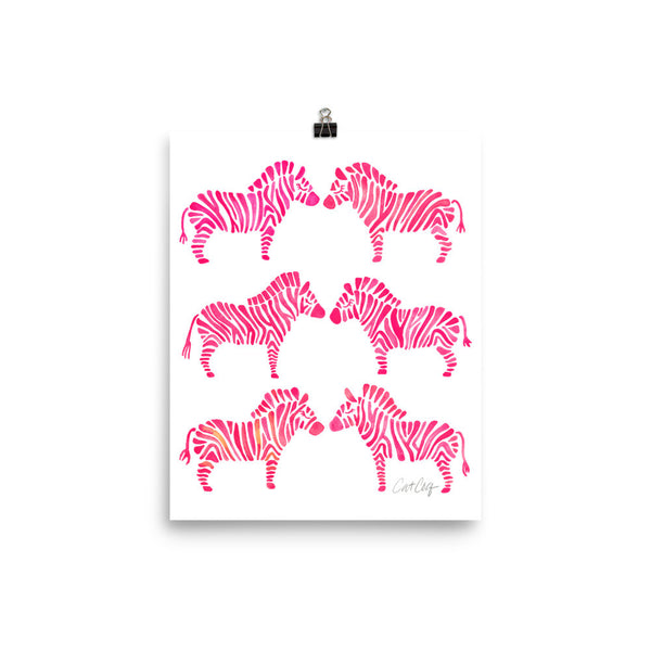 Zebra Collection – Pink Palette • Art Print