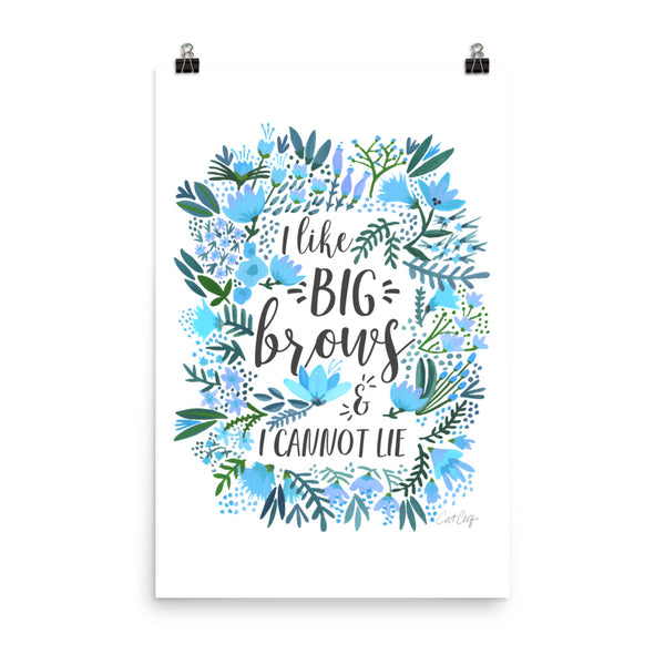 Big Brows – Blue Palette • Art Print