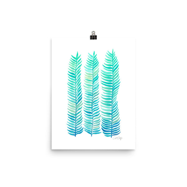 Stems – Turquoise Palette  •  Art Print