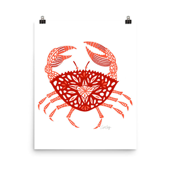 Crab – Red Palette • Art Print