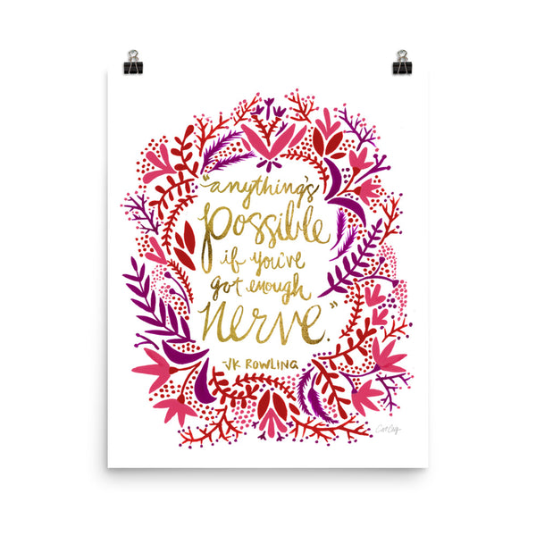 Anything's Possible – Pink & Gold Palette • Art Print