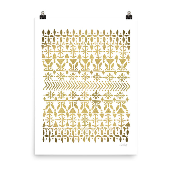 Norwegian Pattern – Gold Palette • Art Print