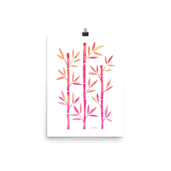 Bamboo – Pink Palette • Art Print