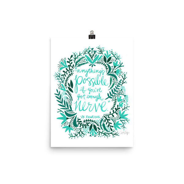 Anything’s Possible – Turquoise & Teal Palette • Art Print