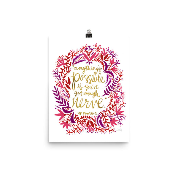 Anything's Possible – Pink & Gold Palette • Art Print