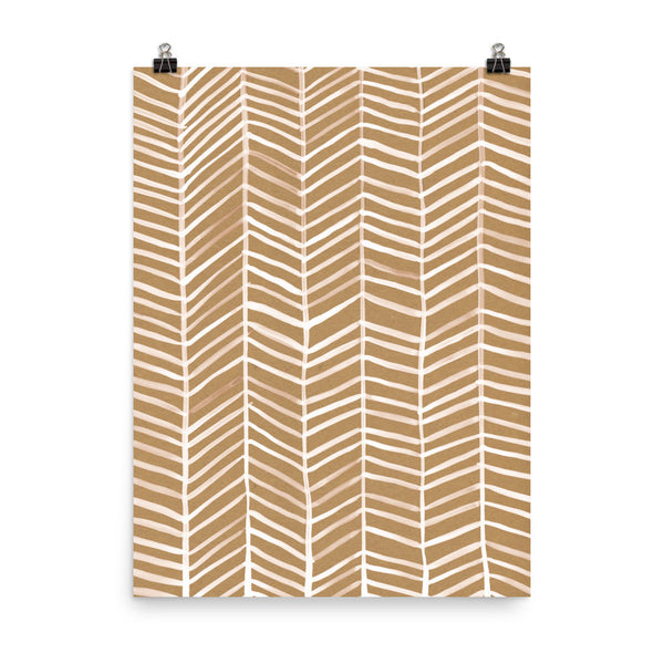 Herringbone – Kraft Palette • Art Print