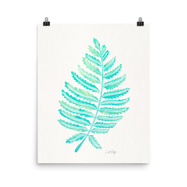 Fern Leaf – Mint Palette • Art Print