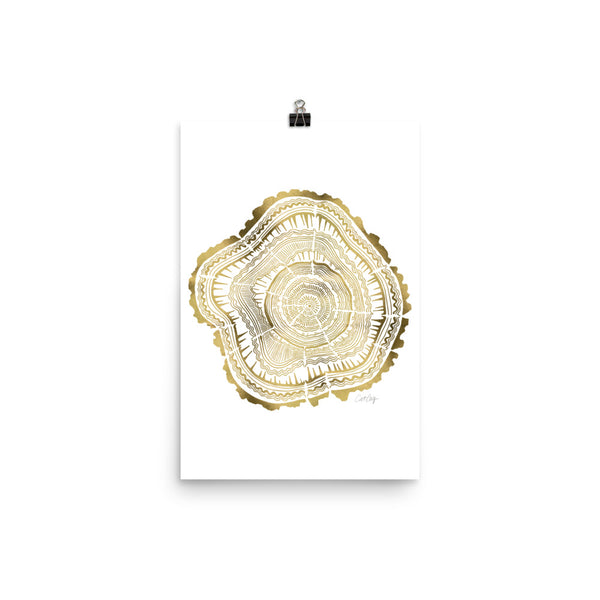 Tree Rings – Gold Palette • Art Print