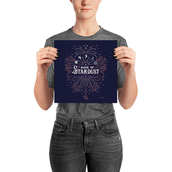 Made of Stardust – Blush & Navy Palette • Art Print