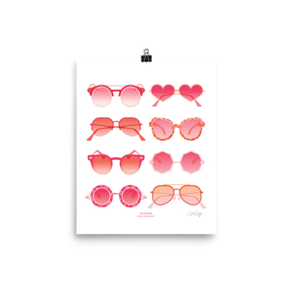 Sunglasses Collection – Pink Palette • Art Print