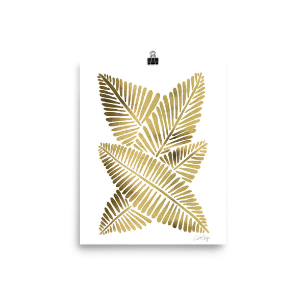 Banana Leaves – Gold Palette • Art Print