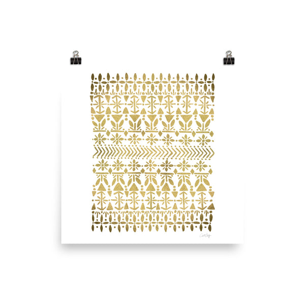 Norwegian Pattern – Gold Palette • Art Print