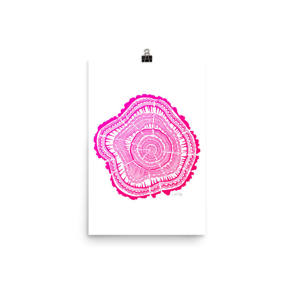 Tree Rings – Pink Palette • Art Print