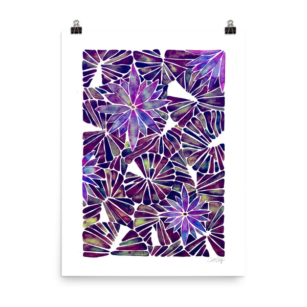 Water Lilies – Mauve Palette  •  Art Print
