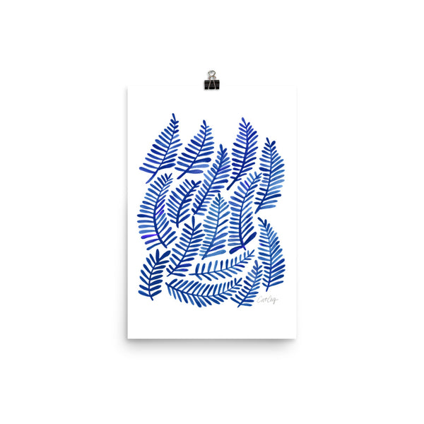 Fronds – Navy Palette • Art Print