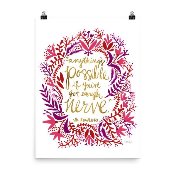 Anything's Possible – Pink & Gold Palette • Art Print