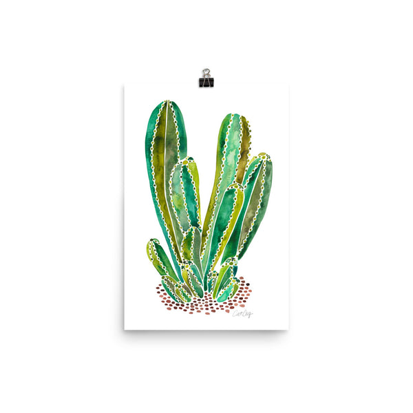 Cactus Cluster – Green Palette • Art Print