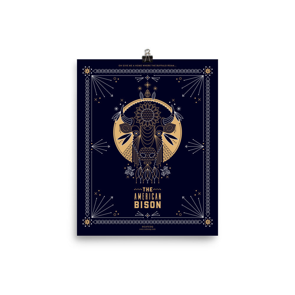 The American Bison • Art Print