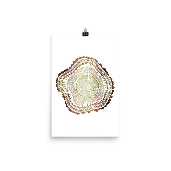 Tree Rings – Brown Ombré Palette • Art Print