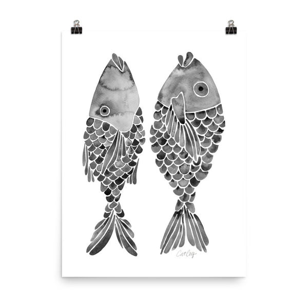 Indonesian Fish – Black Palette • Art Print