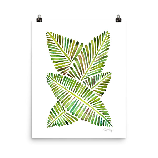 Banana Leaves – Green Palette • Art Print
