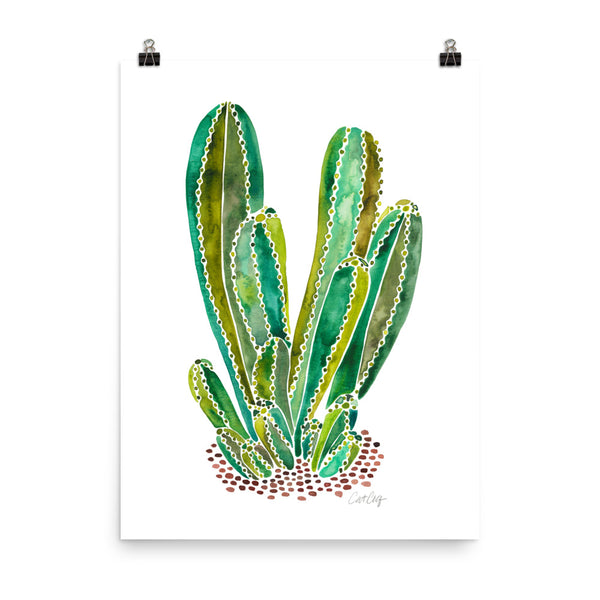 Cactus Cluster – Green Palette • Art Print