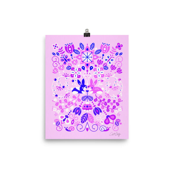Bunny Lovers – Indigo Palette • Art Print