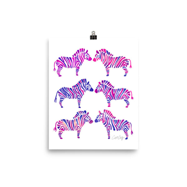Zebra Collection – Indigo Palette • Art Print