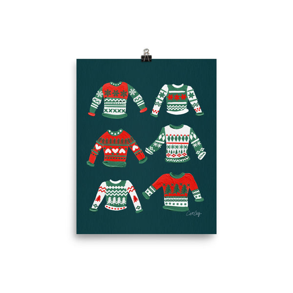 Christmas Sweaters - Teal Red