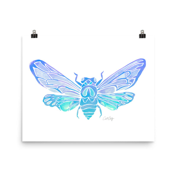 Summer Cicada – Lavender Palette • Art Print