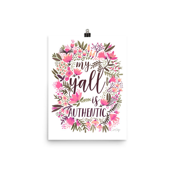 My Y'all is Authentic – Vintage Palette • Art Print