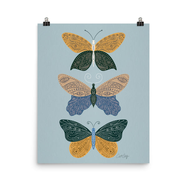 Tattooed Butterflies – Blue & Yellow