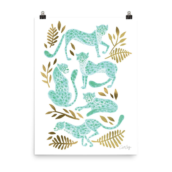 Cheetah Collection - Mint Gold
