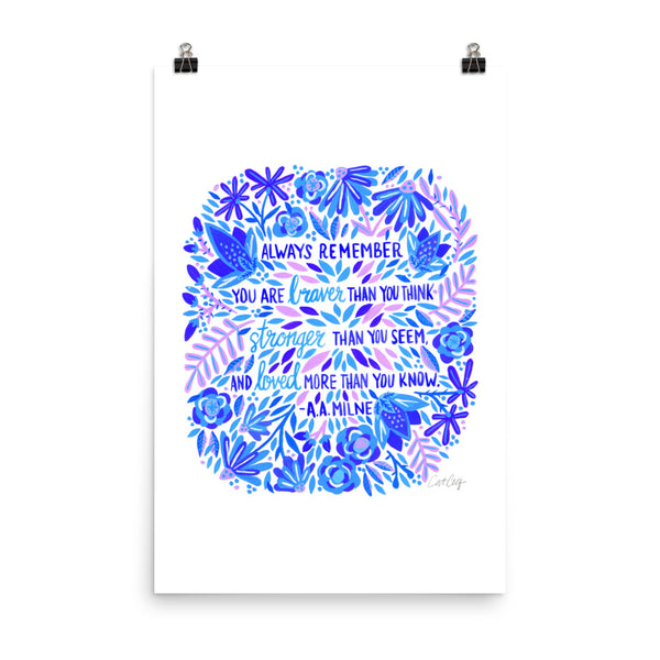 Always Remember – Indigo Palette • Art Print