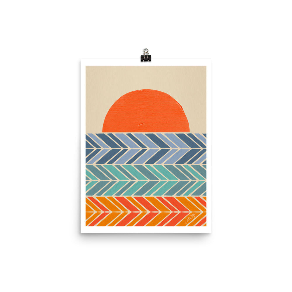Retro Sunset - Blue Orange
