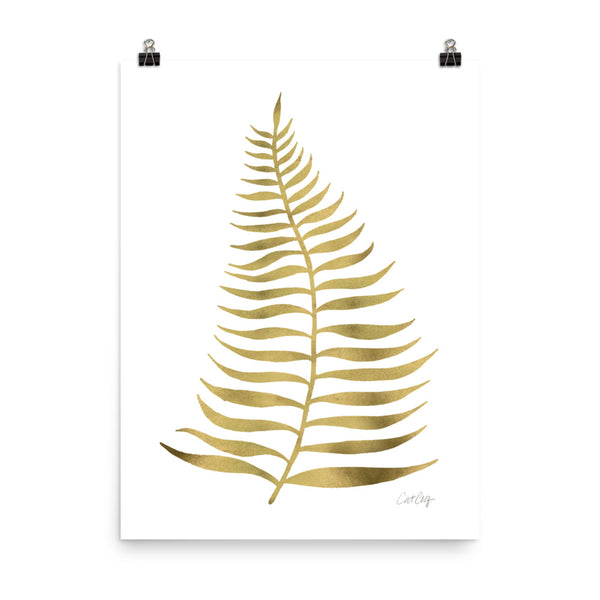 Palm Leaf – Gold Palette • Art Print