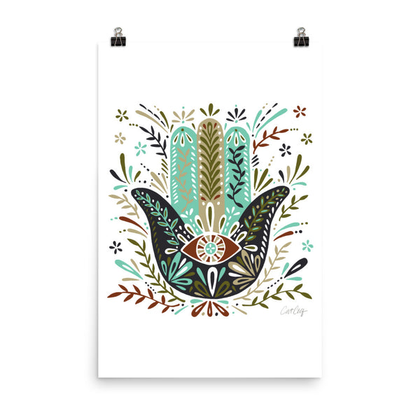 Hamsa Hand – Earth Palette • Art Print