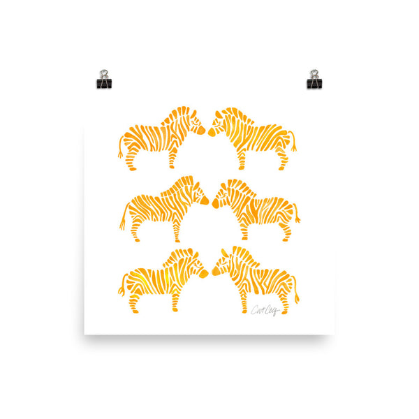 Zebra Collection – Yellow Palette • Art Print
