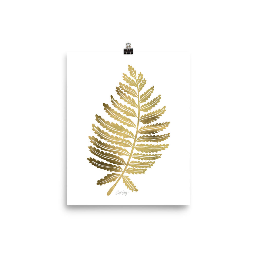 Fern Leaf – Gold Palette • Art Print