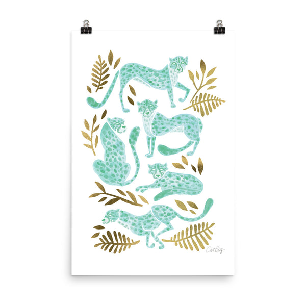 Cheetah Collection - Mint Gold