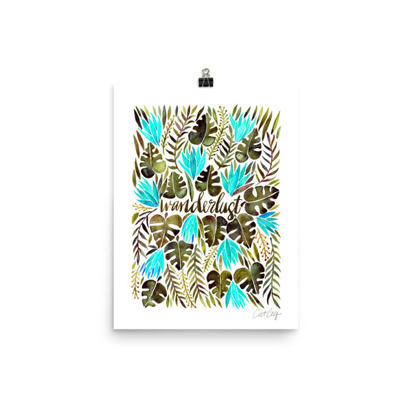 Wanderlust – Turquoise & Olive Palette • Art Print