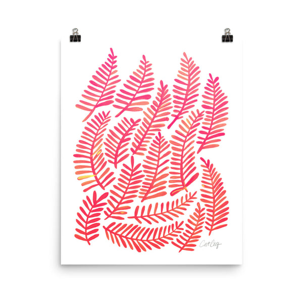 Fronds – Pink Palette • Art Print