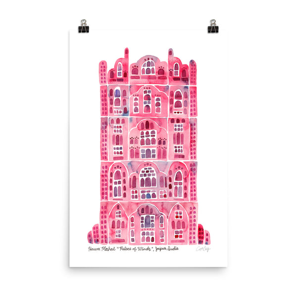 Hawa Mahal – Pink Palace of Jaipur, India • Art Print
